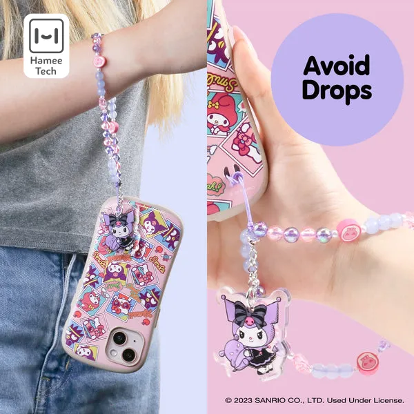 Kuromi Beaded Charm Mobile Phone Wrist Strap (Lolita Version) SANRIO