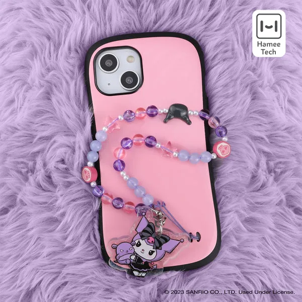 Kuromi Beaded Charm Mobile Phone Wrist Strap (Lolita Version) SANRIO