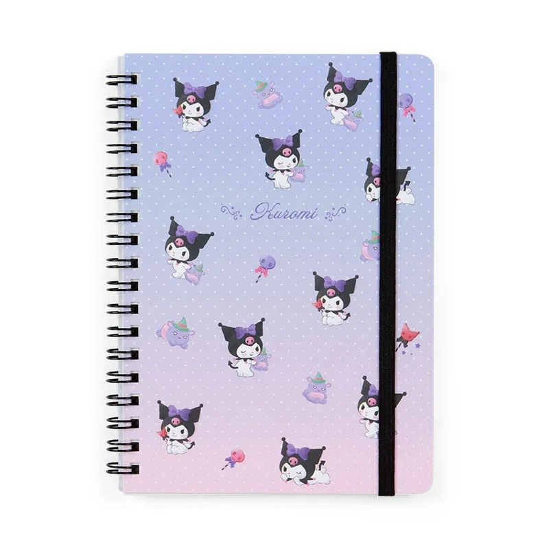 Kuromi Lined Notebook (Elastic Closure) SANRIO