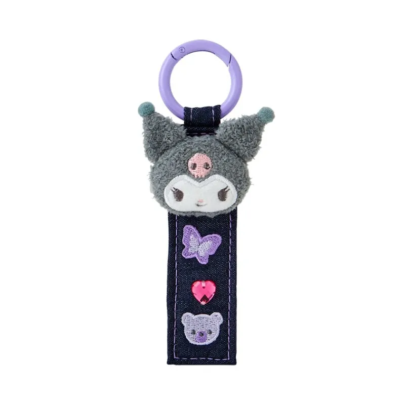 Kuromi Logo Keychain (Denim Patch Series) SANRIO