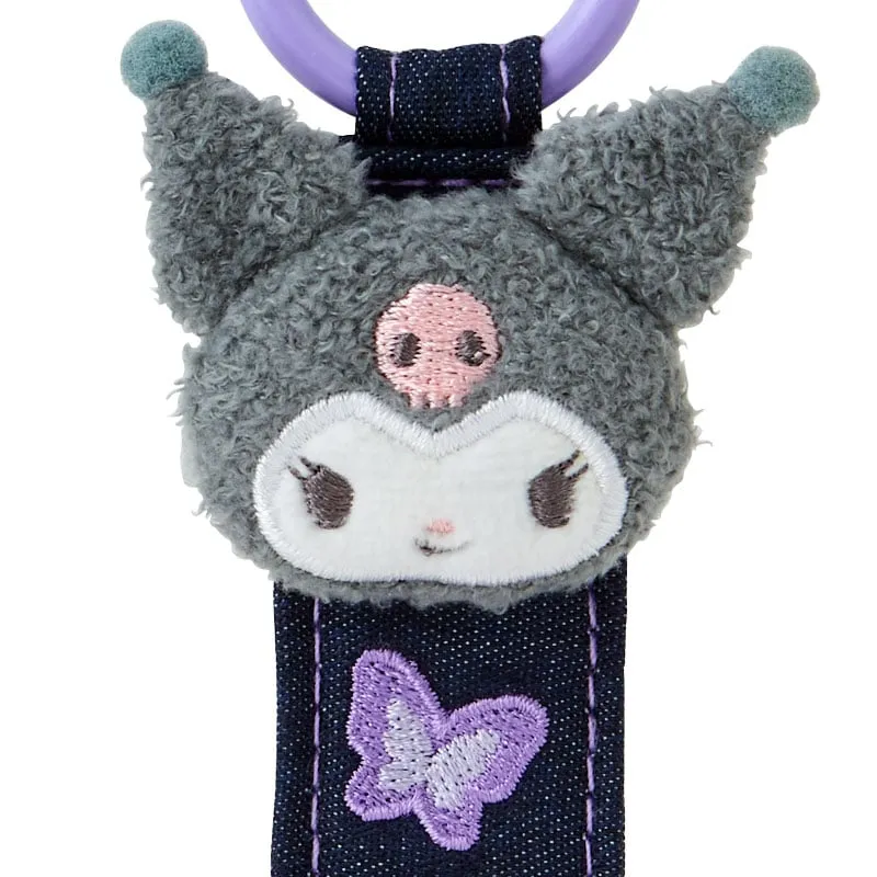Kuromi Logo Keychain (Denim Patch Series) SANRIO