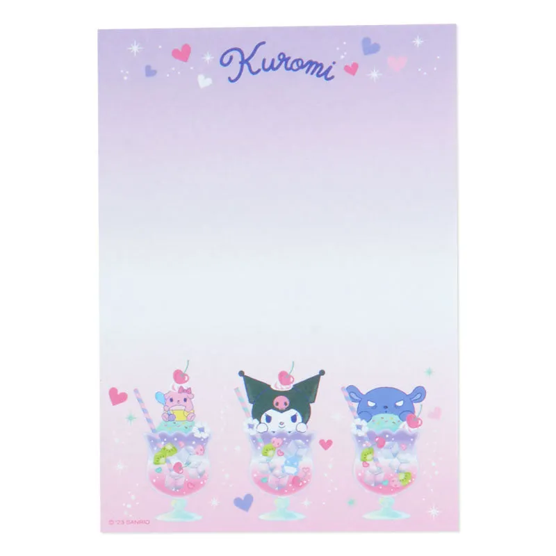 Kuromi Memo Pad & Sticker Set SANRIO