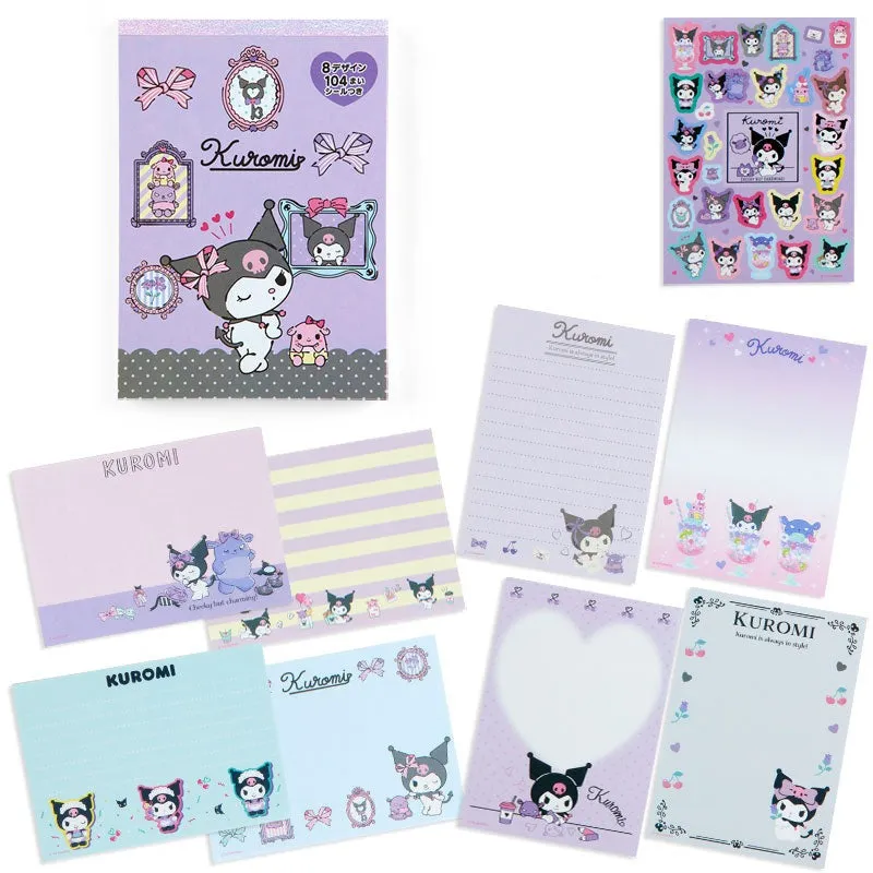 Kuromi Memo Pad & Sticker Set SANRIO