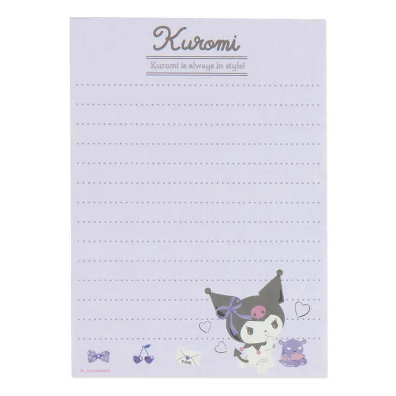 Kuromi Memo Pad & Sticker Set SANRIO