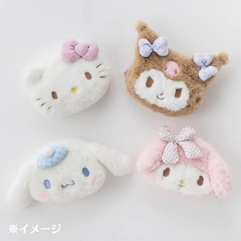 Kuromi Plush Mini Face Pouch (Retro Pastel Series) SANRIO