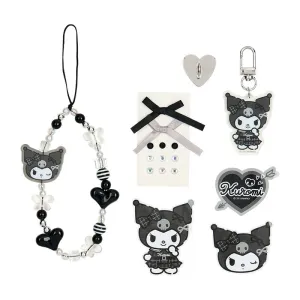 Kuromi Smartphone Charm Set (Silver Houndstooth Series) SANRIO