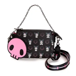 Kuromi x Loungefly Skully Convertible Crossbody Bag With Coin Purse SANRIO