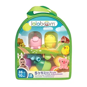 Lalaboom Education Beads and 2 Farm Animal Beads 28Pk