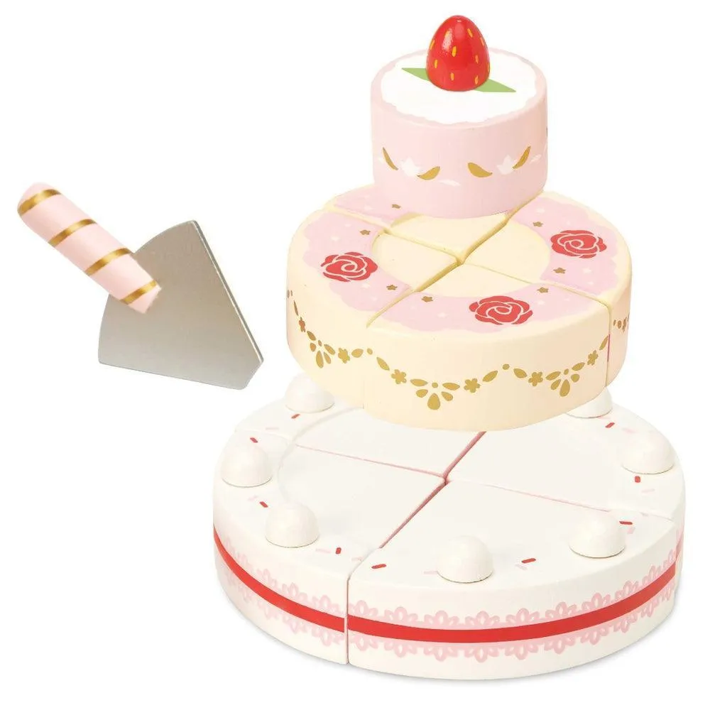 Le Toy Van Carlo's Wooden Strawberry Wedding Cake