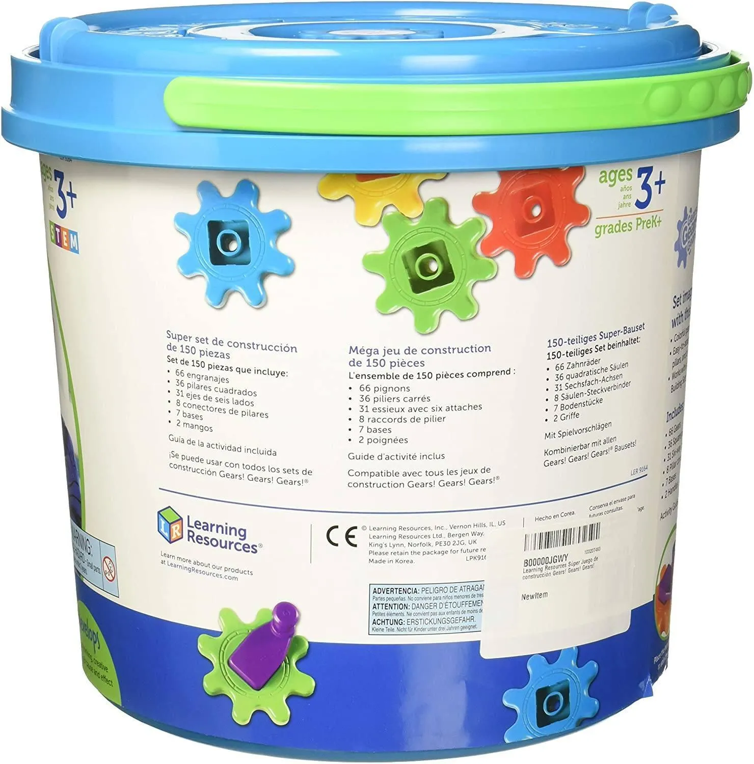 Learning Resources Gears! Gears! Gears! Super Building Set 150 Pieces