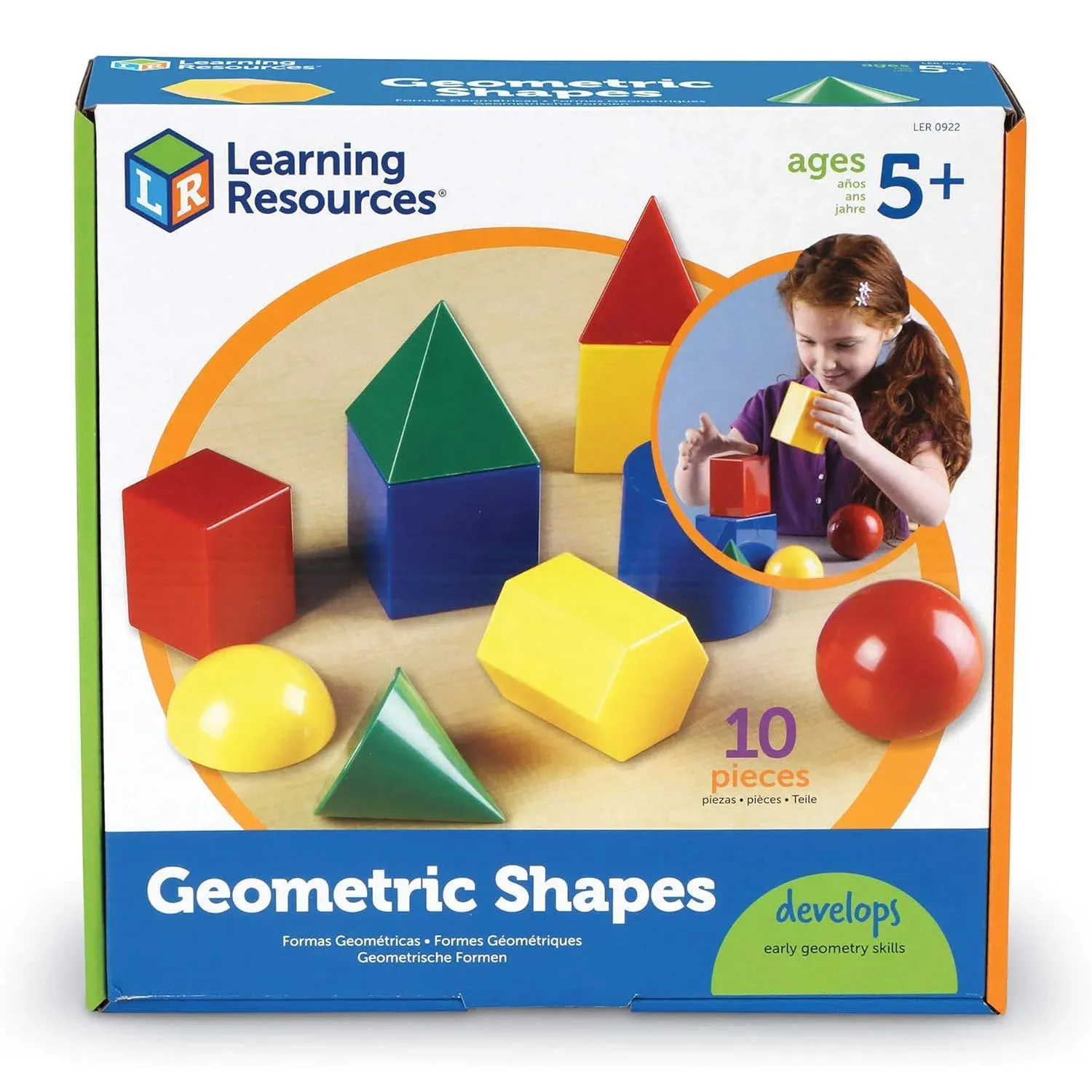 Learning Resources Large Plastic Geometric Shapes, Set of 10
