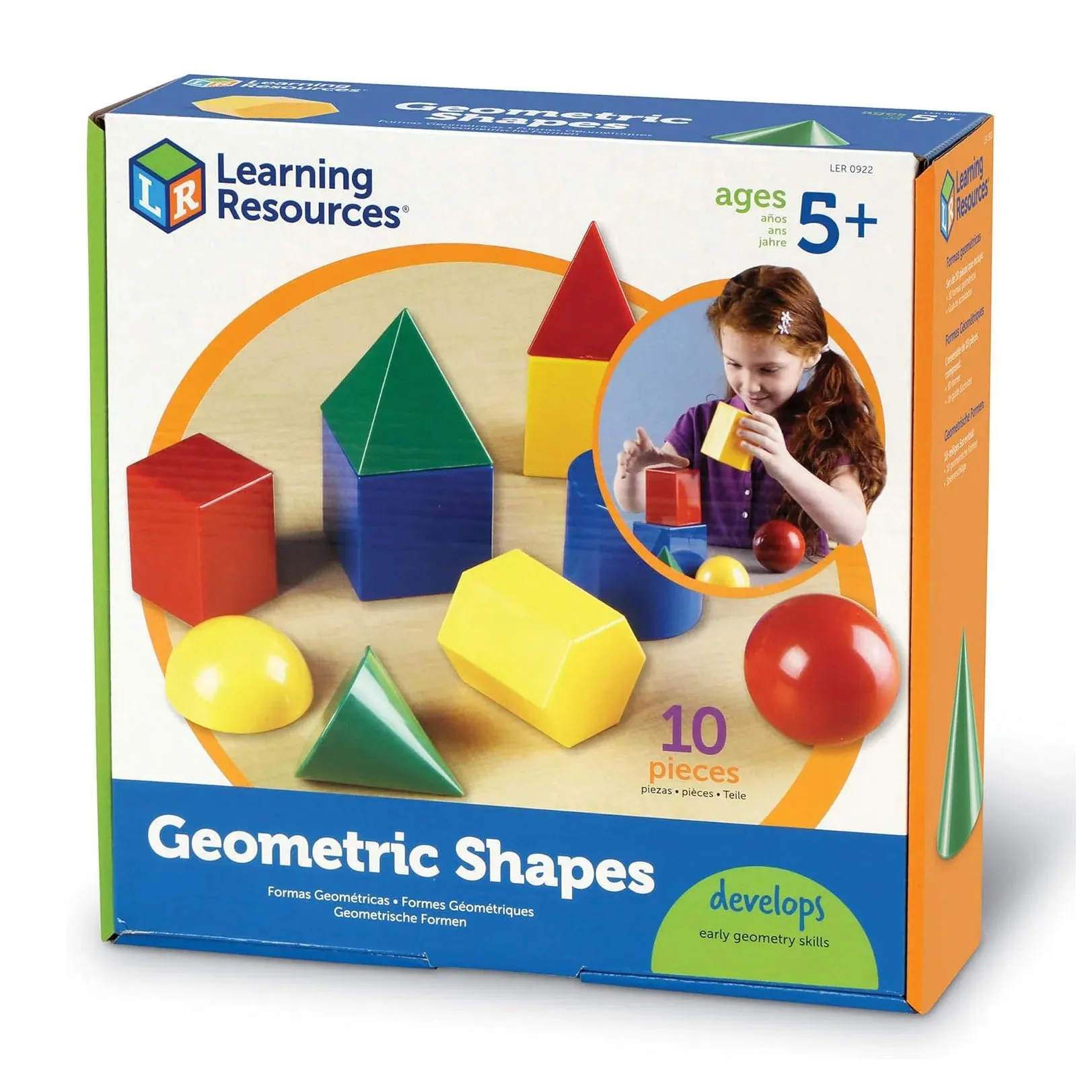 Learning Resources Large Plastic Geometric Shapes, Set of 10