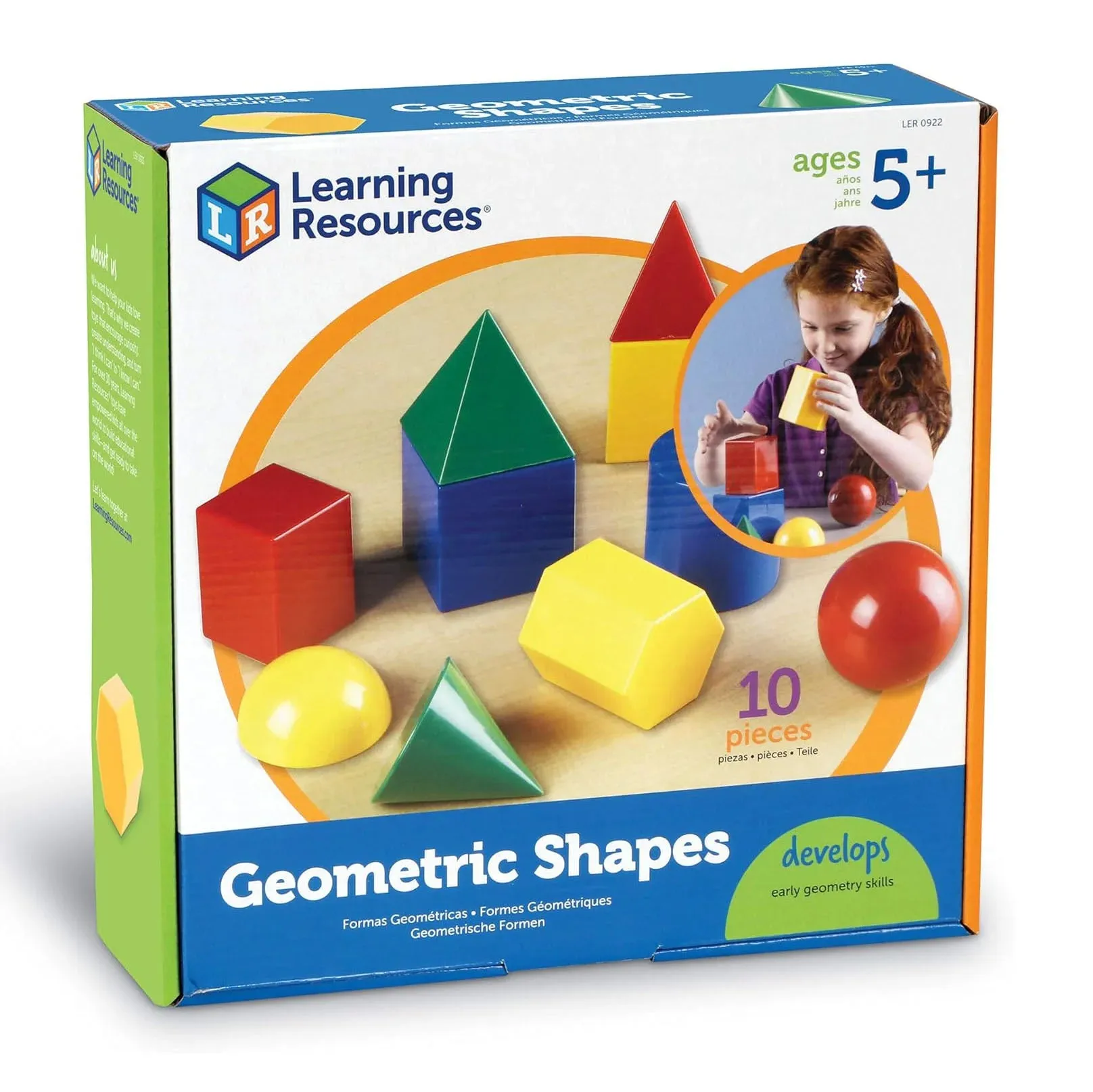 Learning Resources Large Plastic Geometric Shapes, Set of 10