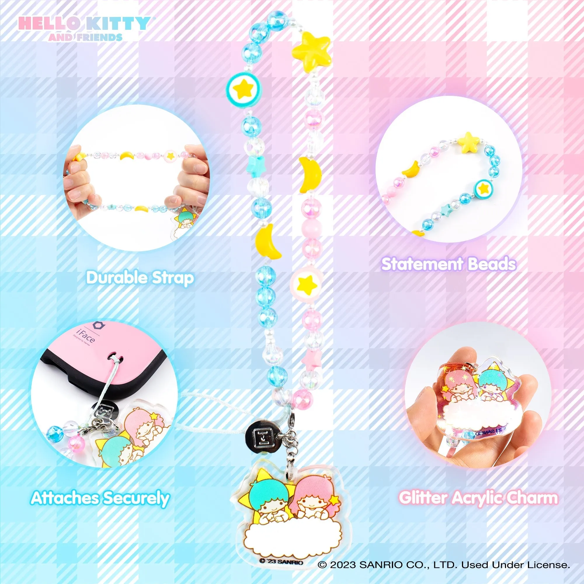 LittleTwinStars Beaded Charm Mobile Phone Wrist Strap SANRIO