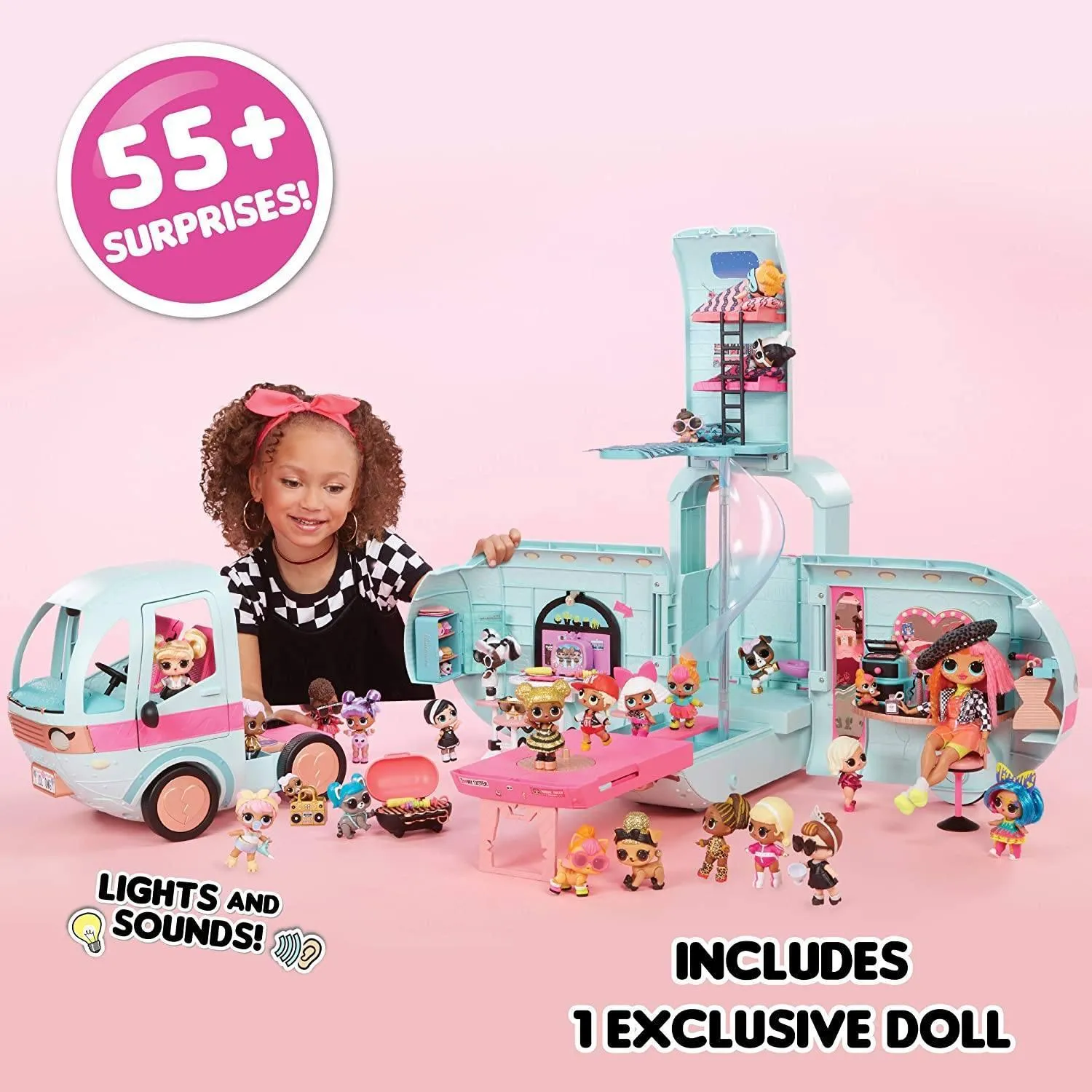 L.O.L. Surprise! 2-in-1 Glamper Fashion Camper with 55  Surprises