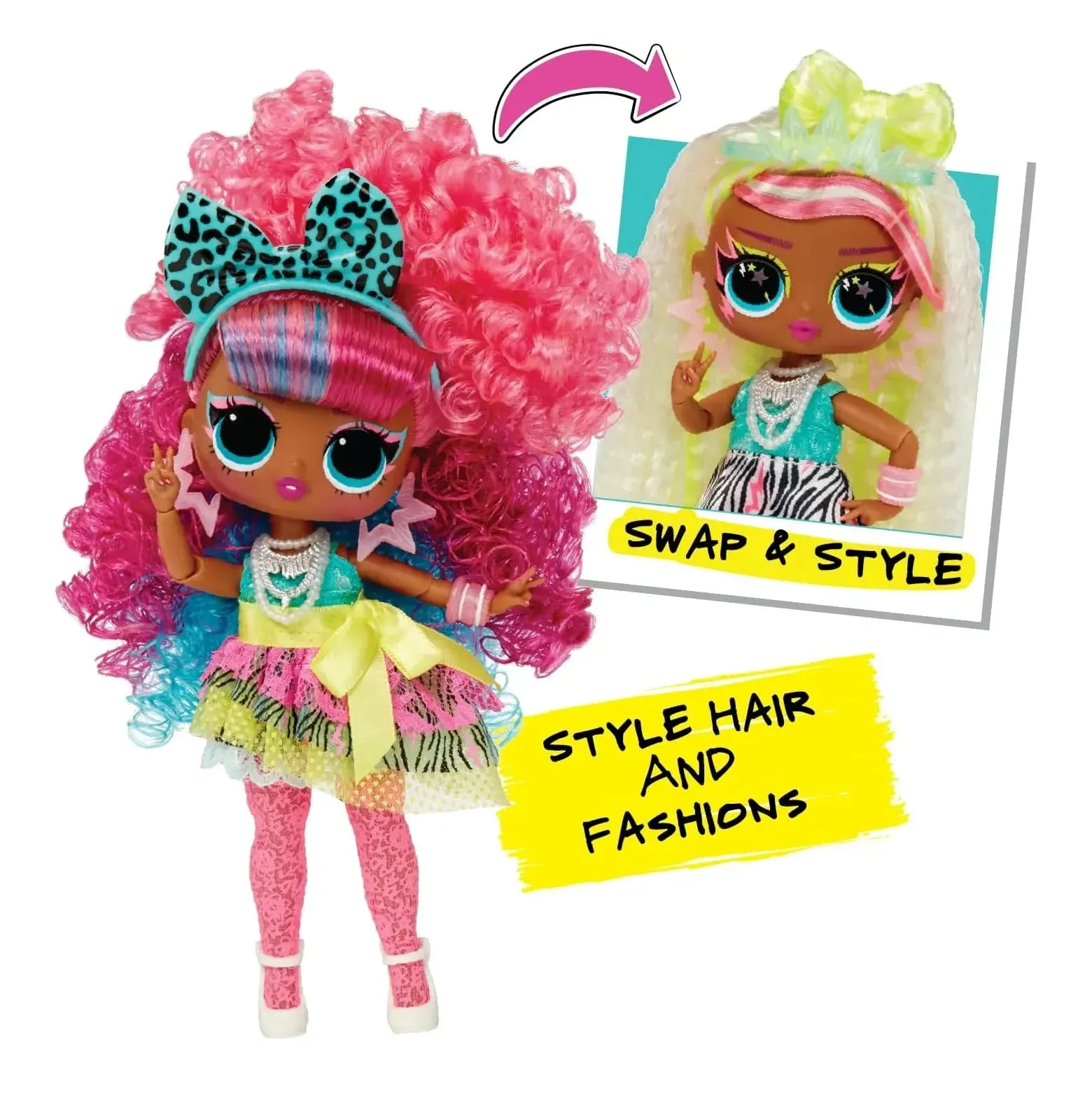 L.O.L. Surprise! Tweens Surprise Swap Curls-2-Crimps Cora Fashion Doll