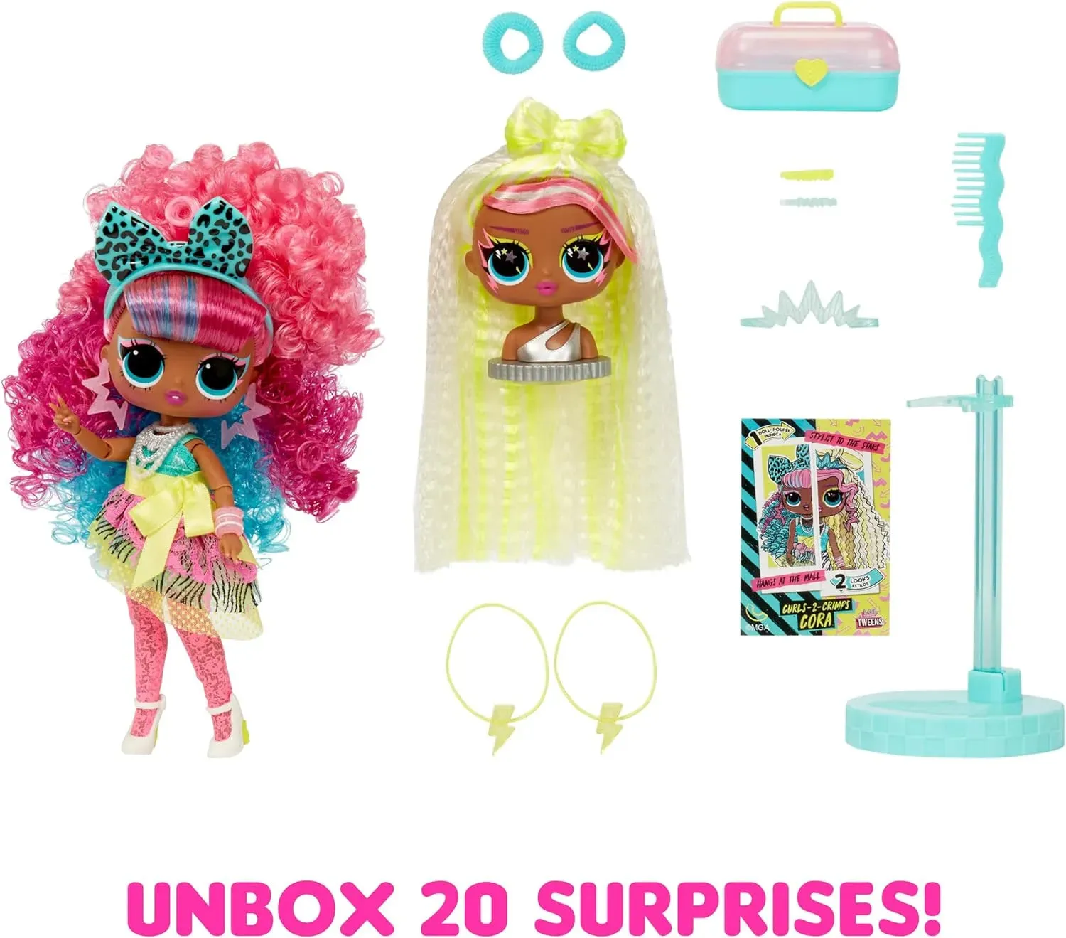 L.O.L. Surprise! Tweens Surprise Swap Curls-2-Crimps Cora Fashion Doll