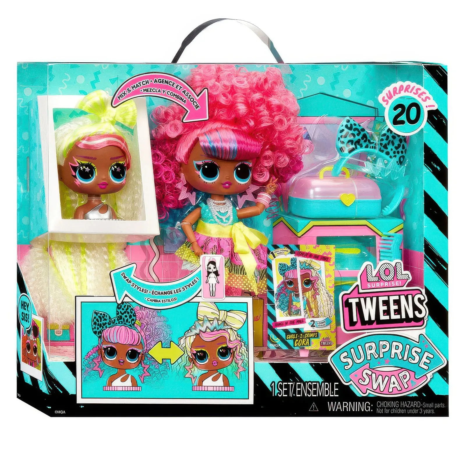L.O.L. Surprise! Tweens Surprise Swap Curls-2-Crimps Cora Fashion Doll