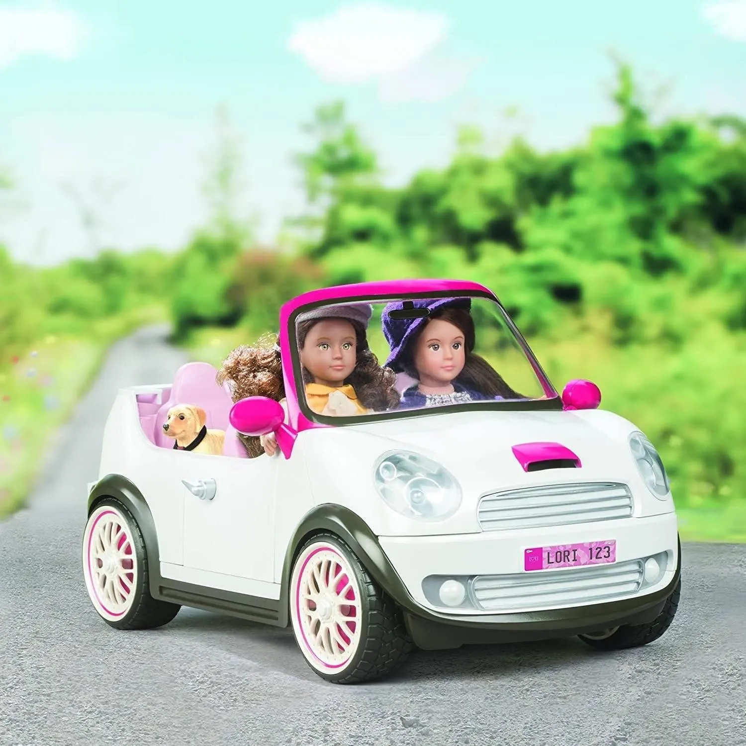 LORI Dolls Go Everywhere! Convertible Car for 6-inch Mini Dolls
