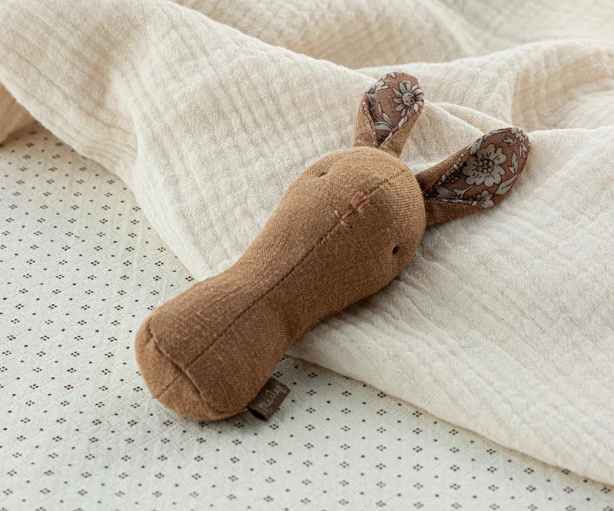 Maileg Lullaby Friend Rattles, Bunny Rattle - Chocolate Odin Parker