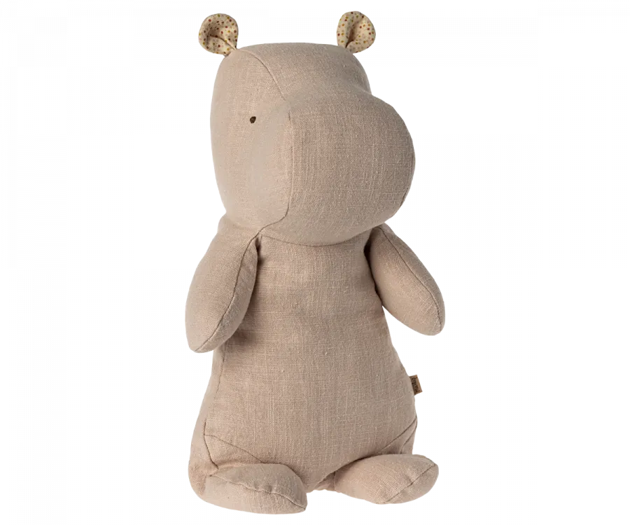 Maileg Medium Hippo Stuffed Animal - Light Rose Odin Parker