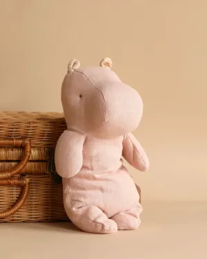 Maileg Medium Hippo Stuffed Animal - Light Rose Odin Parker