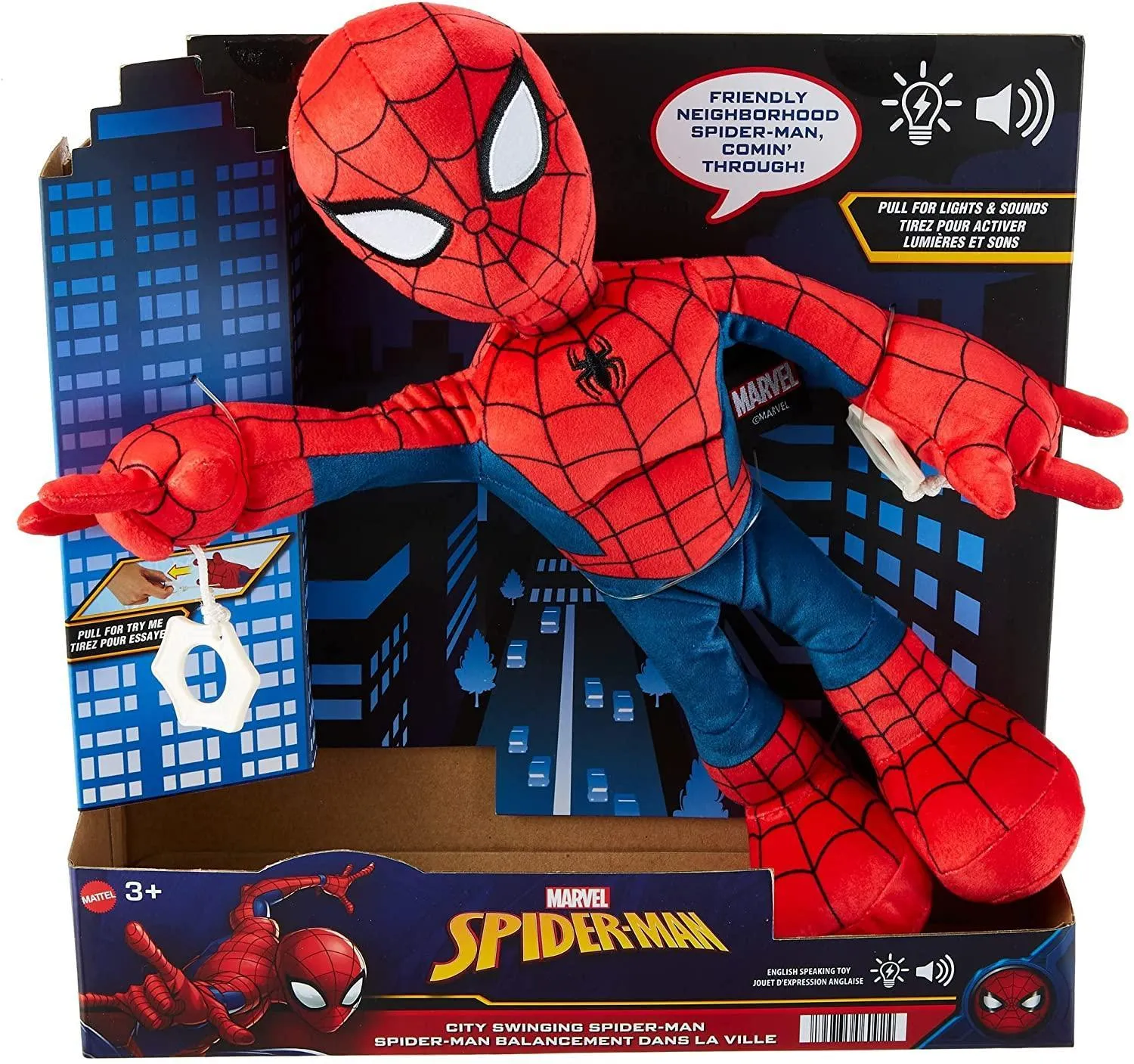 Marvel City Swinging Spider-Man Plush Figure