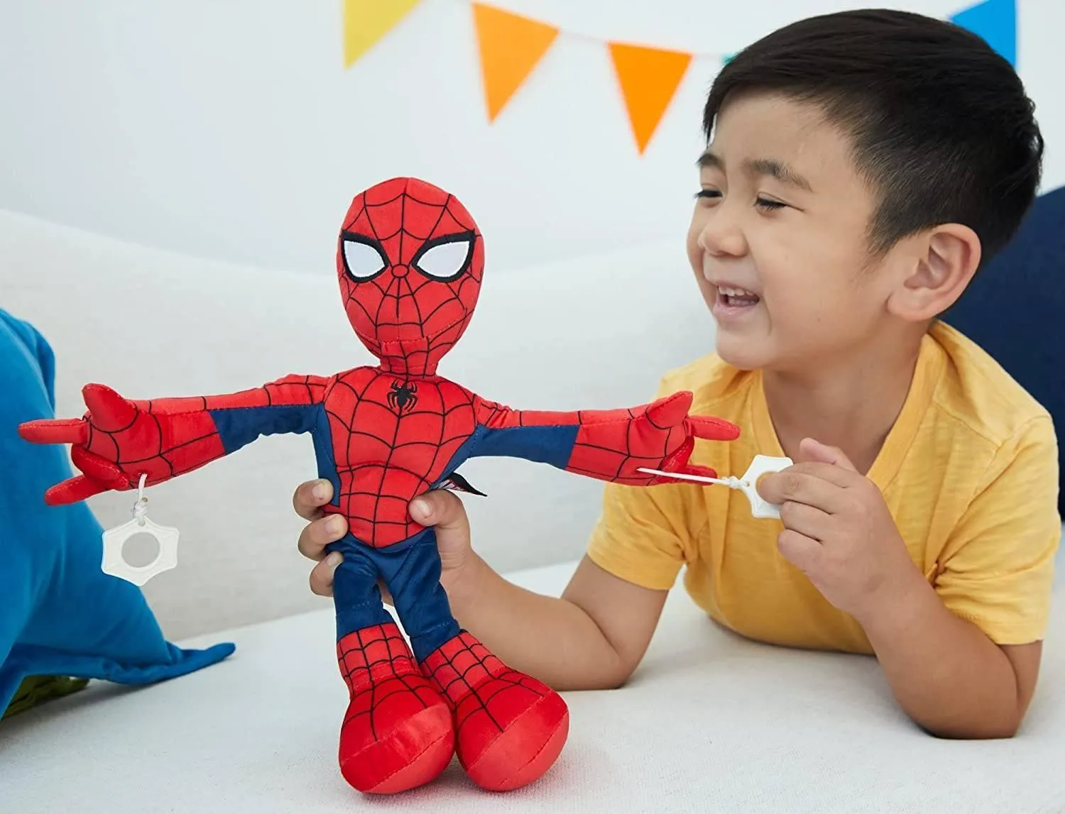 Marvel City Swinging Spider-Man Plush Figure