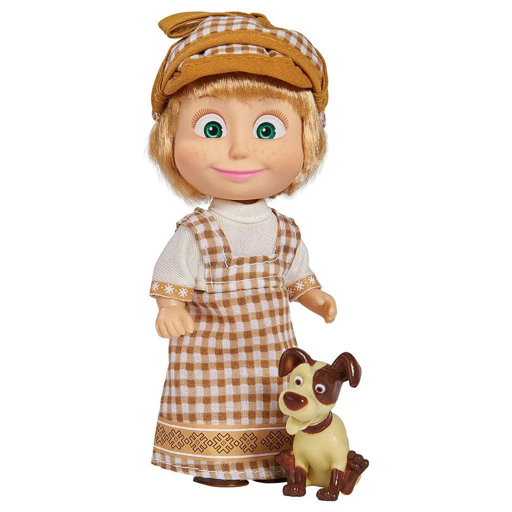 Masha and The Bear Masha 12 cm Doll  with Puppies - Assorted
