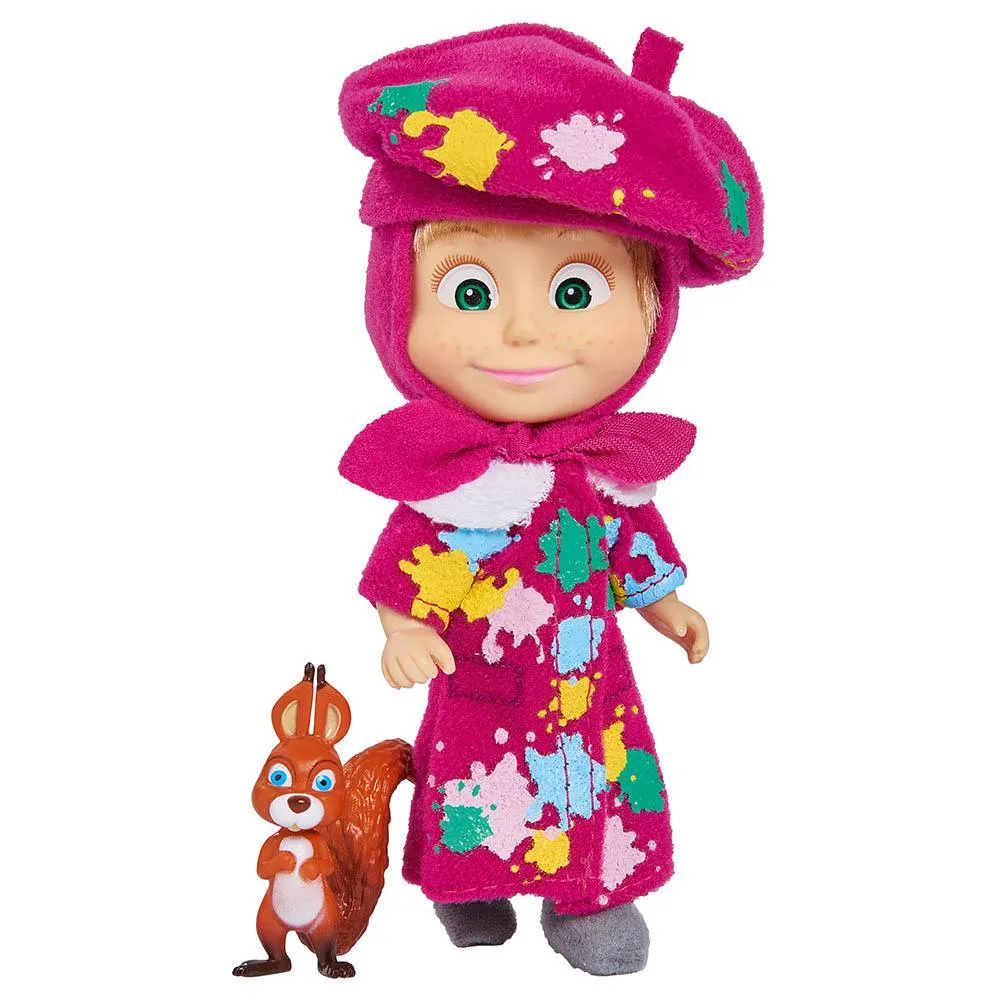 Masha and The Bear Masha 12 cm Doll  with Puppies - Assorted