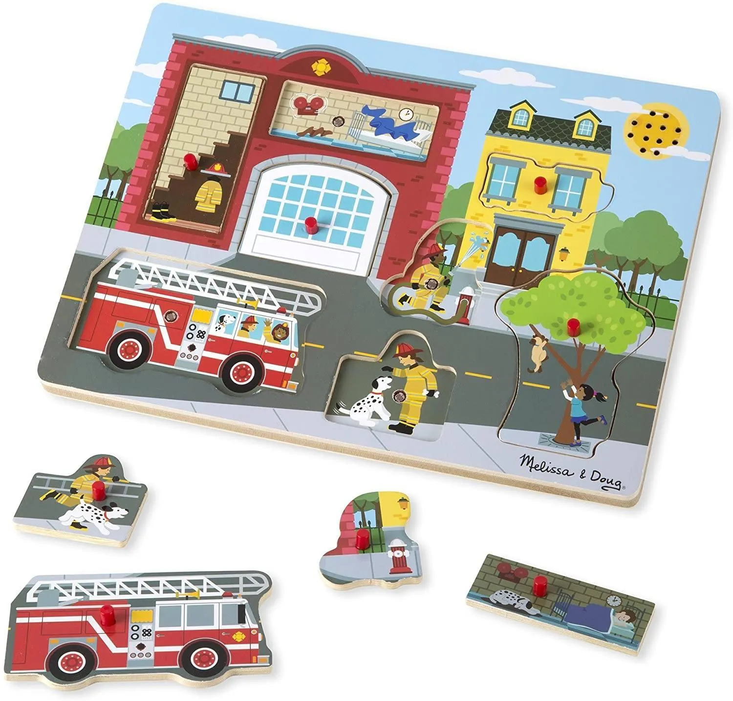 Melissa & Doug 10736 Around the Fire Station Sound Puzzle