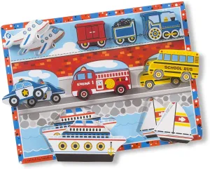 Melissa & Doug 13725 Vehicles Chunky Puzzle - 9 Pieces