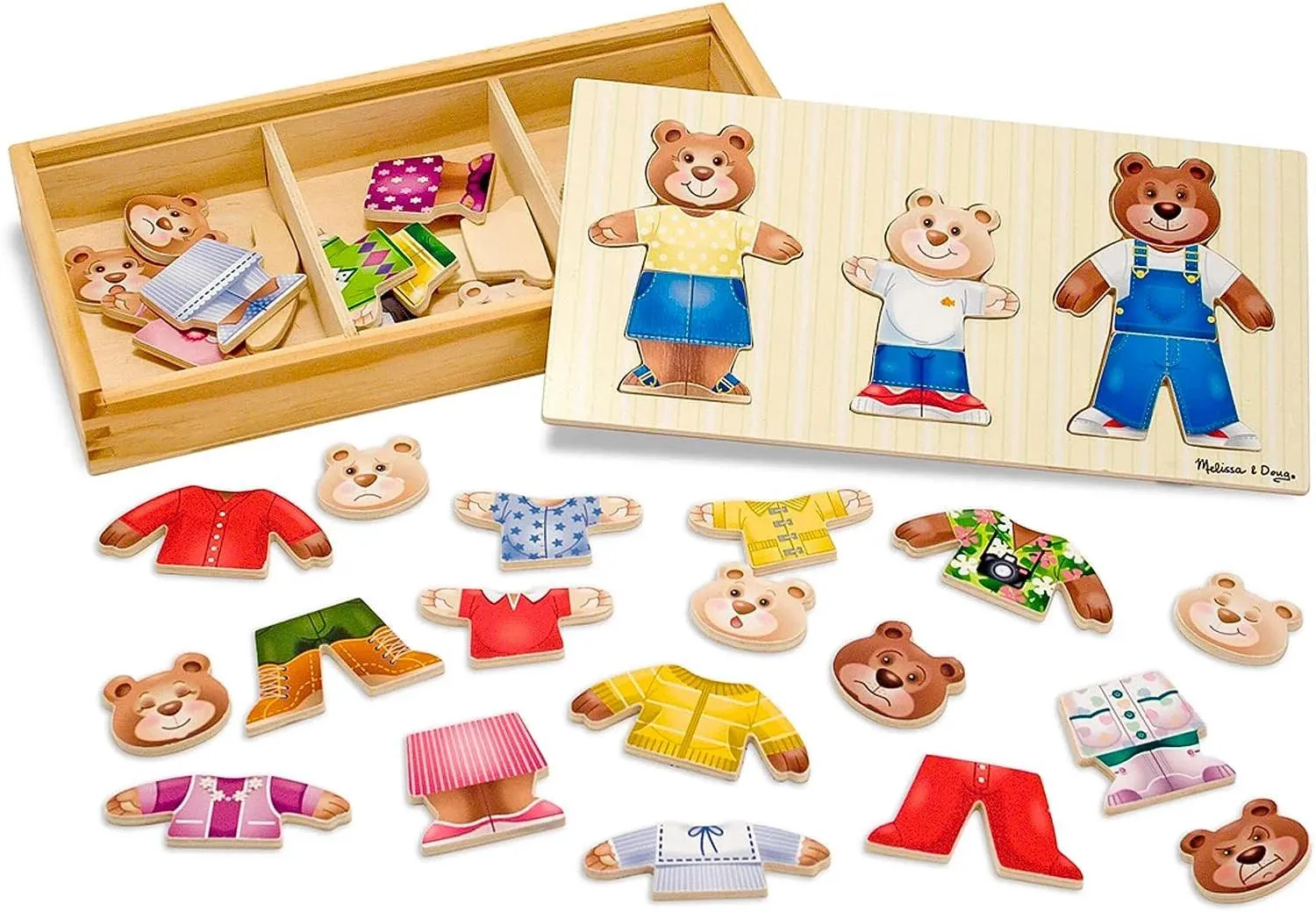 Melissa & Doug 13770 Bear Family Dress-Up Puzzle