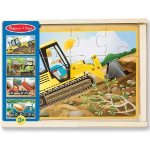 Melissa & Doug 13792 Wooden Construction Puzzles in a Box