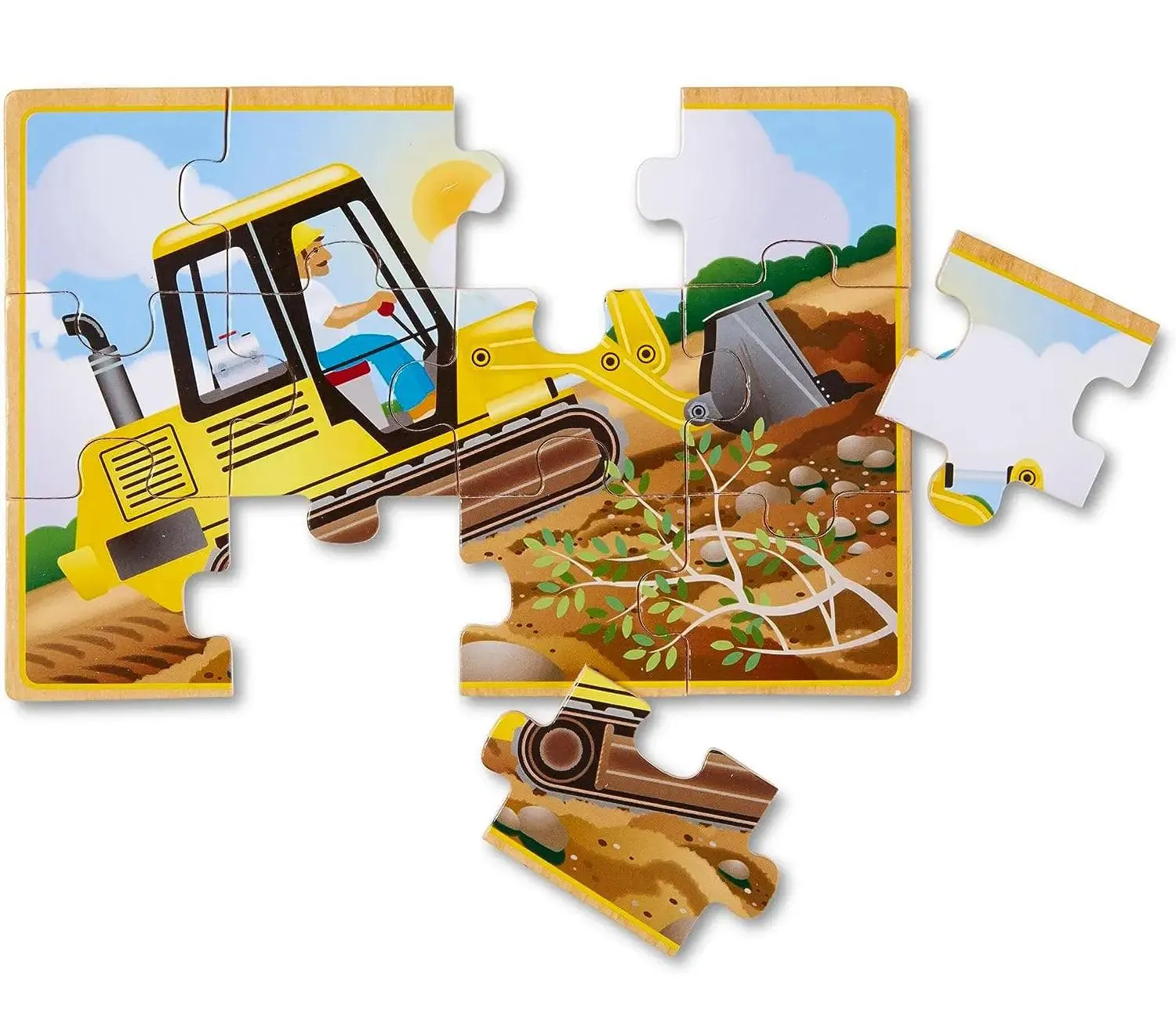 Melissa & Doug 13792 Wooden Construction Puzzles in a Box