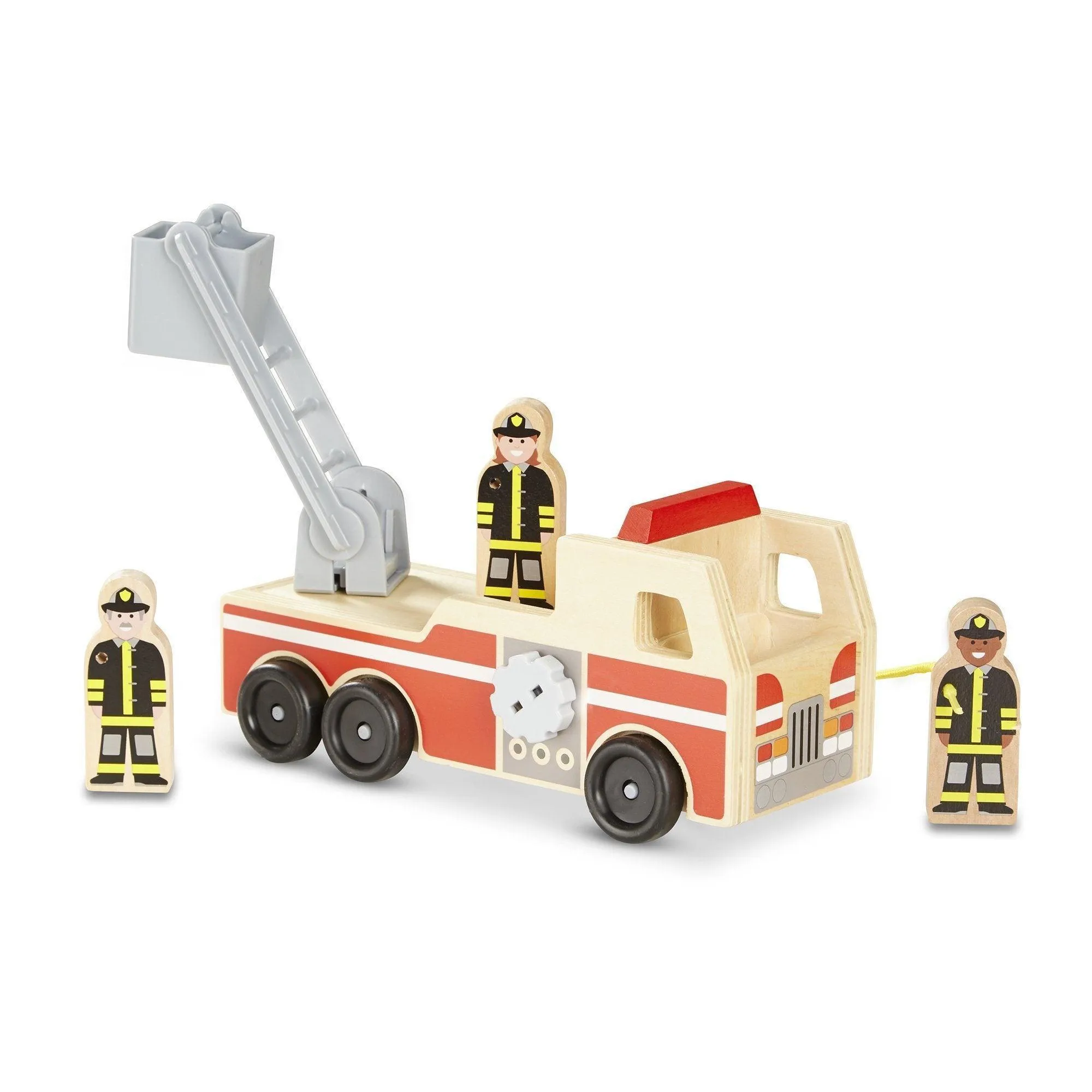 Melissa & Doug 19391 Classic Wooden Fire Truck Play Set