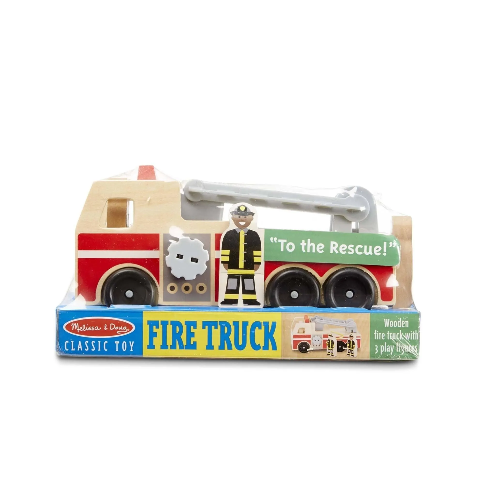 Melissa & Doug 19391 Classic Wooden Fire Truck Play Set