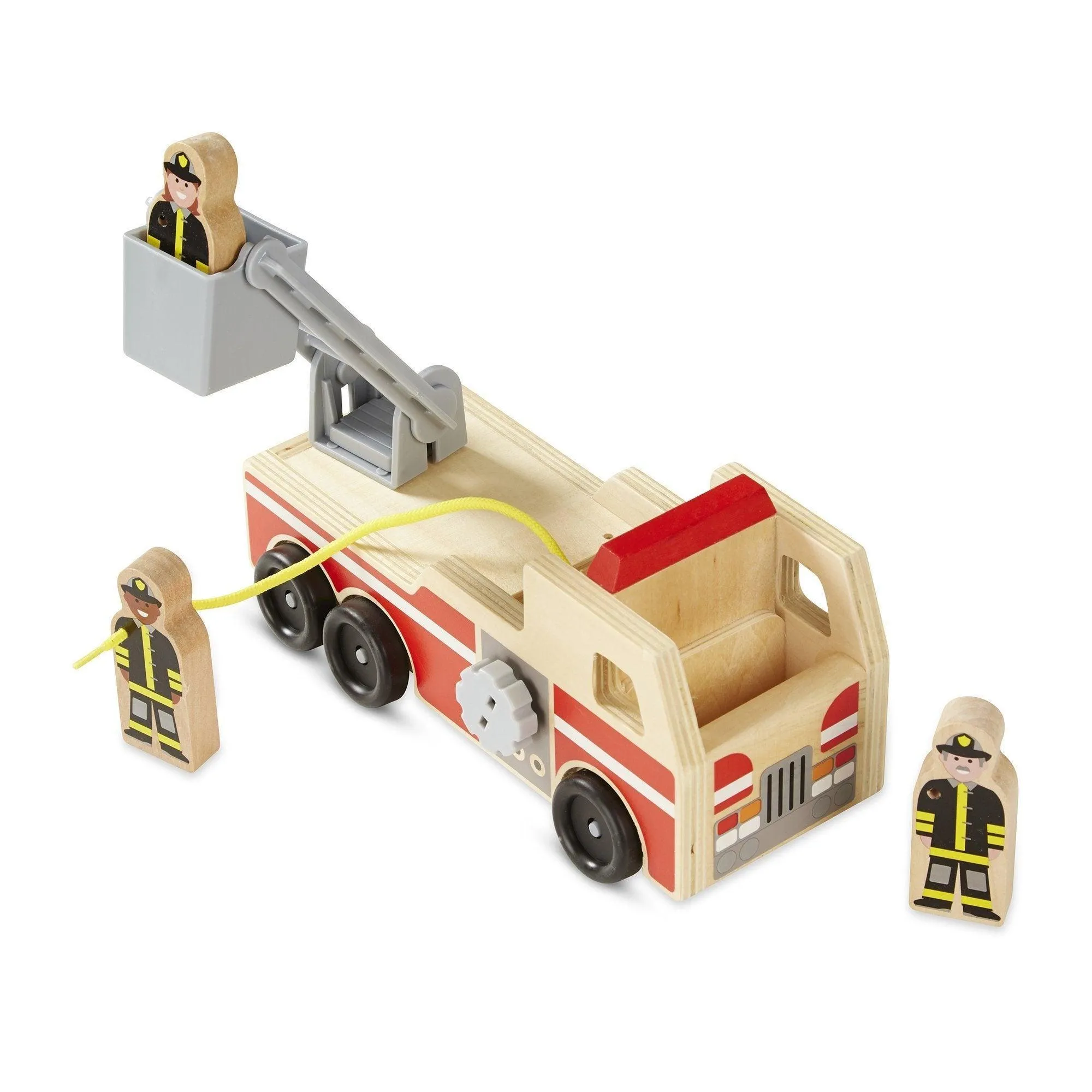 Melissa & Doug 19391 Classic Wooden Fire Truck Play Set