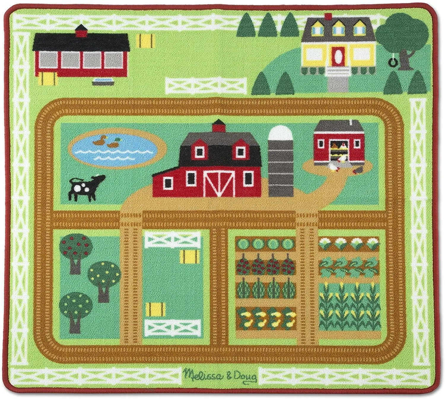 Melissa & Doug 19425 Around the Barnyard Farm Animals Rug