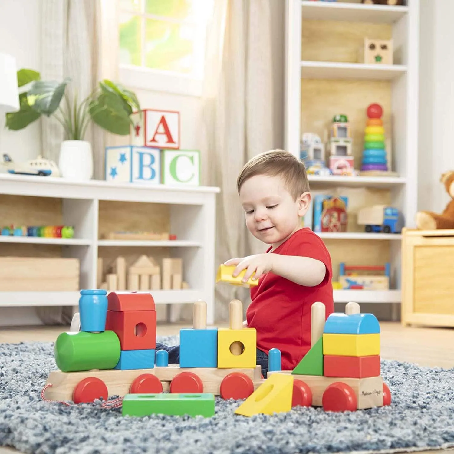 Melissa & Doug 40544  Wooden Classic Jumbo Stacking Train