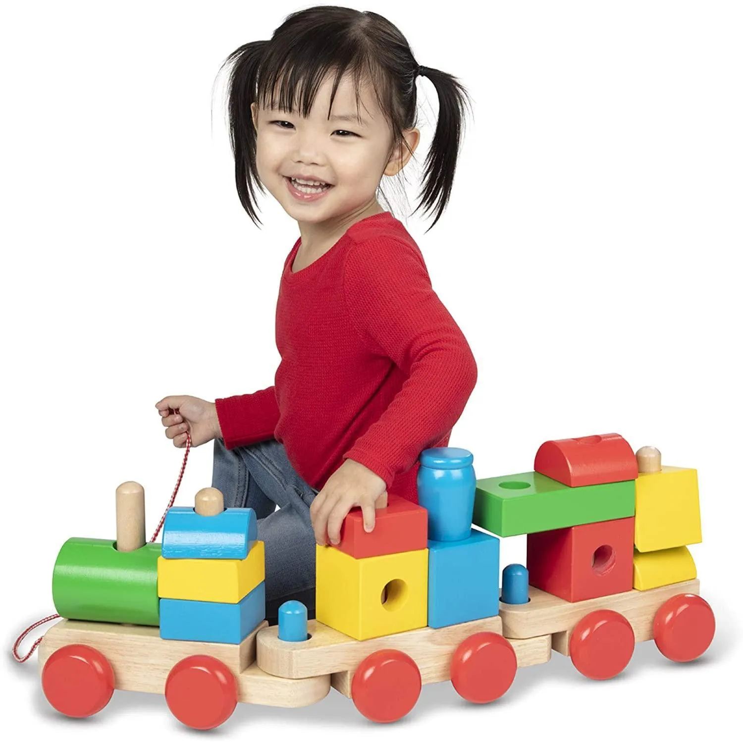 Melissa & Doug 40544  Wooden Classic Jumbo Stacking Train