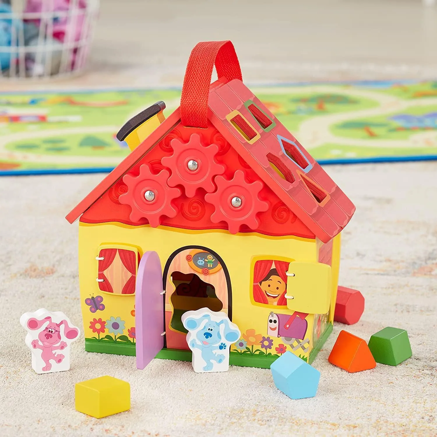 Melissa & Doug Blues Clues & You Wooden Take-Along House
