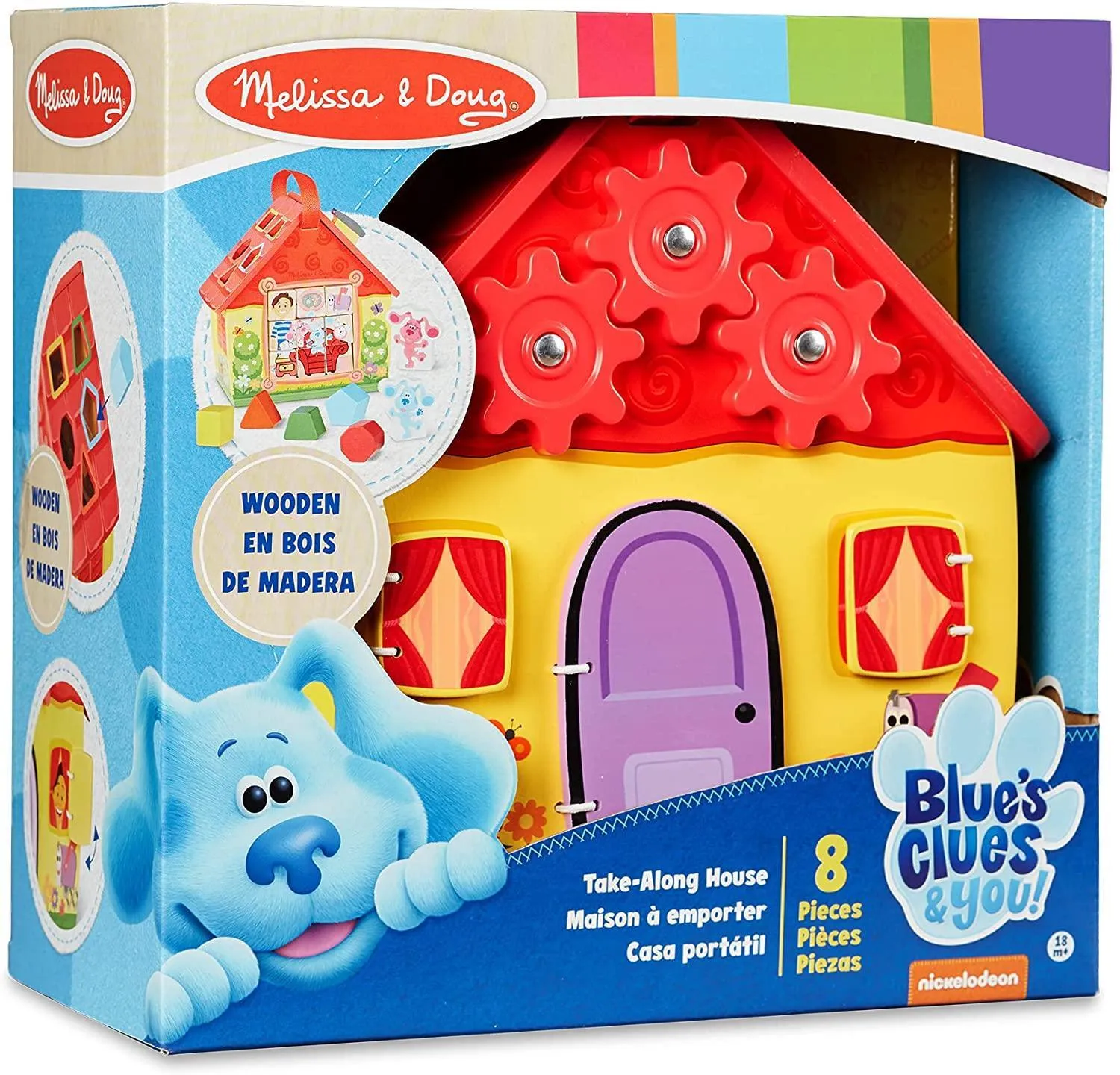 Melissa & Doug Blues Clues & You Wooden Take-Along House