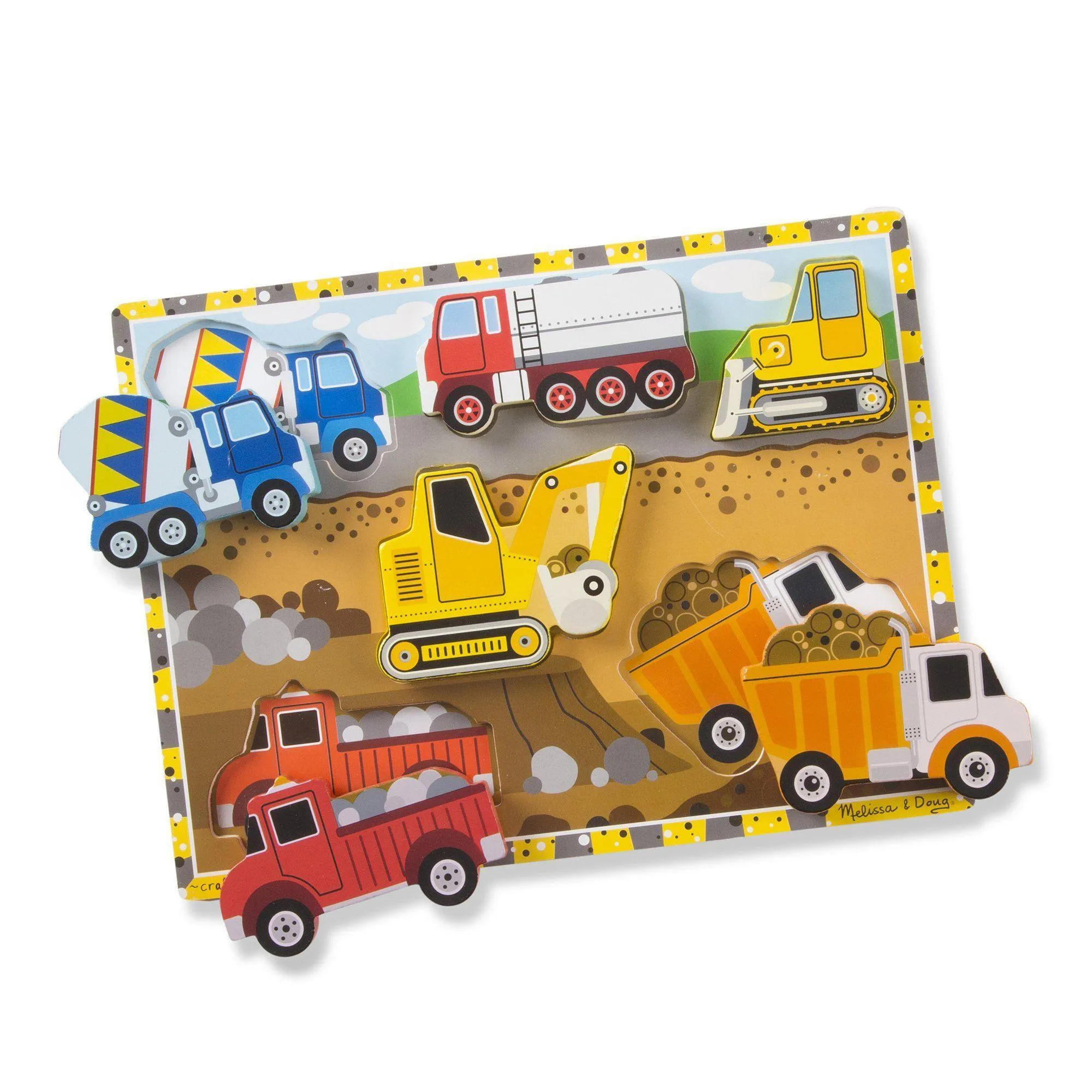 Melissa & Doug Construction Chunky Puzzle - 6 Pieces