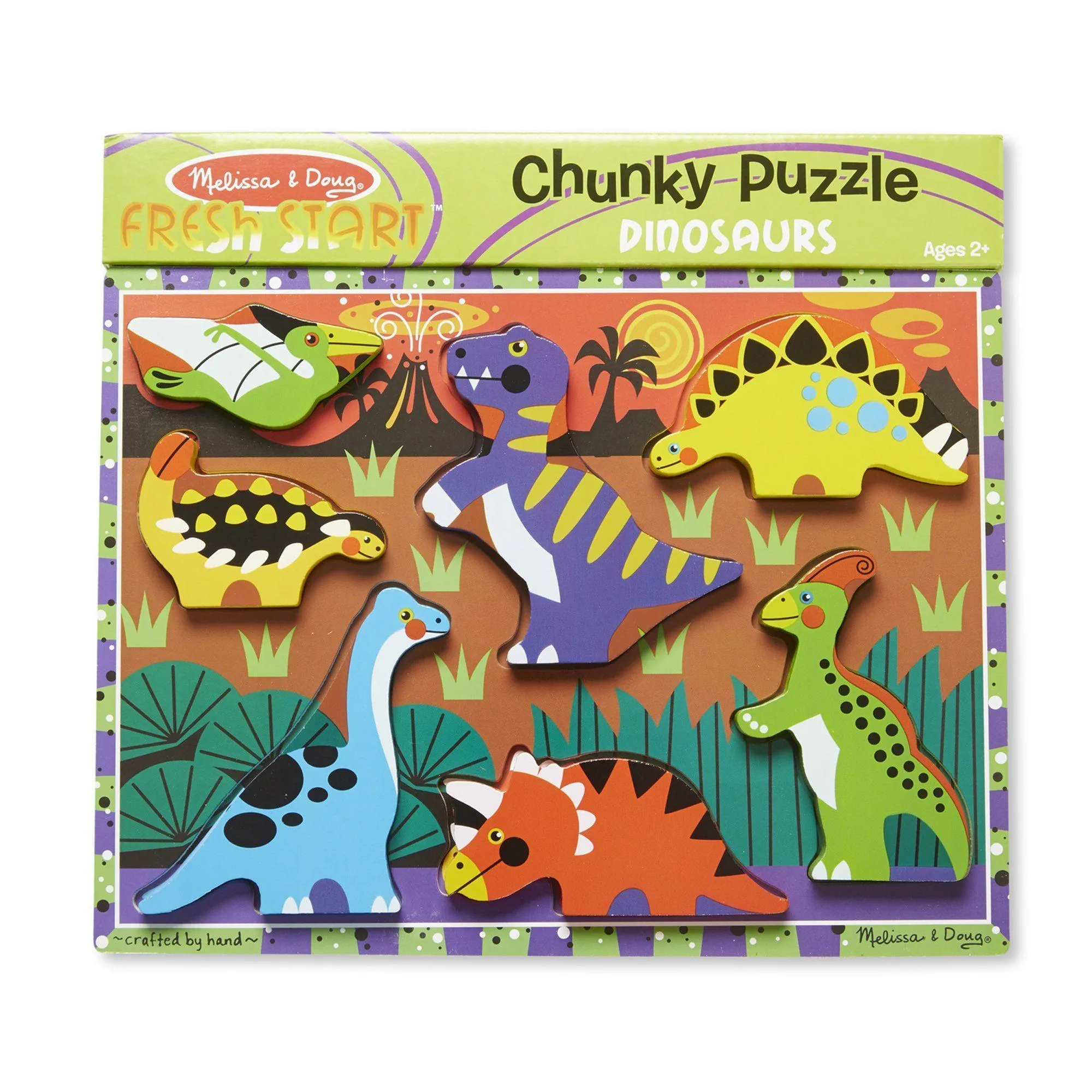 Melissa & Doug Dinosaurs Chunky Puzzle - 7 Pieces