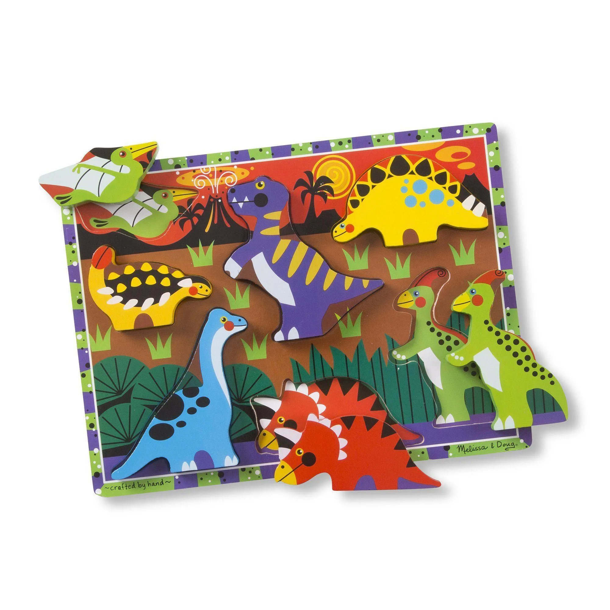 Melissa & Doug Dinosaurs Chunky Puzzle - 7 Pieces