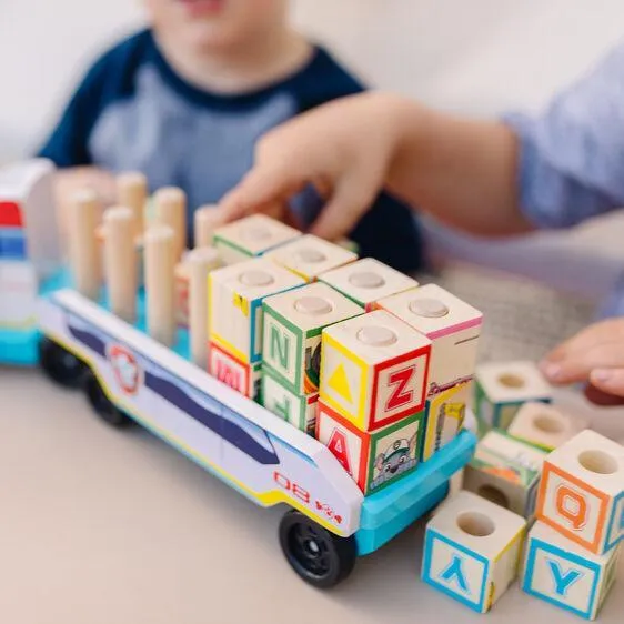 Melissa & Doug PAW Patrol Wooden ABC Block Truck