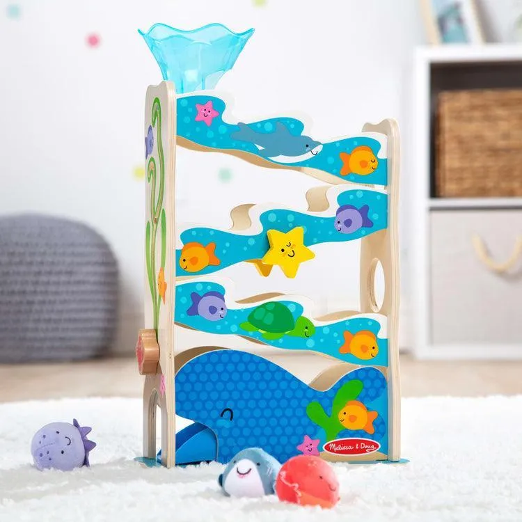 Melissa & Doug Rollables Wooden Ocean Slide