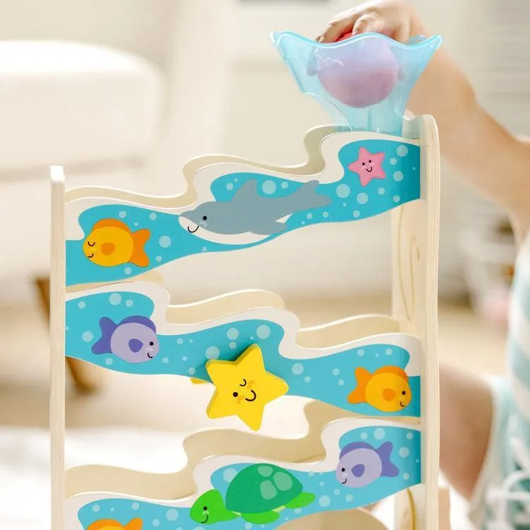 Melissa & Doug Rollables Wooden Ocean Slide
