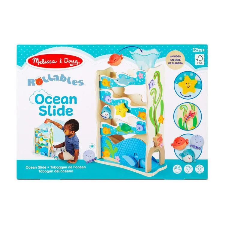 Melissa & Doug Rollables Wooden Ocean Slide